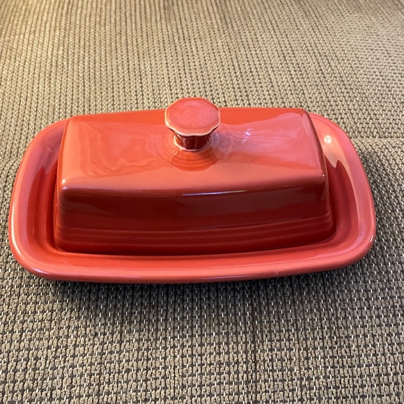 Fiestaware Butter Dish in Paprika - Picture 1 of 5